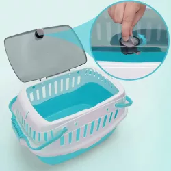 Przenośny transporter dla kota lub pieska z uchylną pokrywką max 8kg - 8719138050284