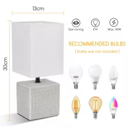 Ceramiczna lampa stołowa bez źródła światła E14 - 8433325197063