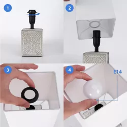 Ceramiczna lampa stołowa bez źródła światła E14 - 8433325197063