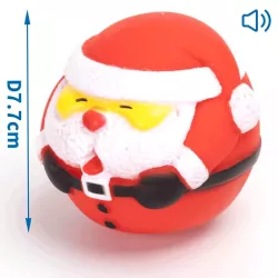 Świąteczna Zabawka dla Psa - Piłka Piszcząca Mikołaj 7,7cm - 8719138212958