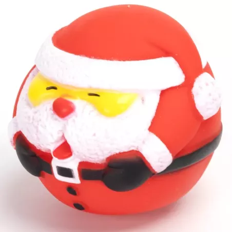 Świąteczna Zabawka dla Psa - Piłka Piszcząca Mikołaj 7,7cm - 8719138212958
