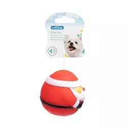 Świąteczna Zabawka dla Psa - Piłka Piszcząca Mikołaj 7,7cm - 8719138212958
