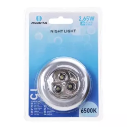 Lampka nocna 3 led/15lm na 3 baterie AAA samoprzylepna dotykowa 6500K - 8433325338923