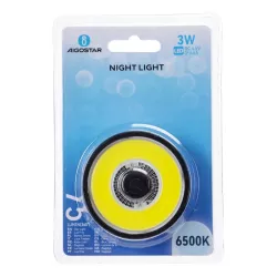 Lampka nocna COB na 3 baterie AAA samoprzylepna dotykowa 6500k - 8433325338978