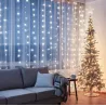 Lampki choinkowe kurtyna świetlna 200LED 2x2m biała zimna IP44 3.6W - 8433325300104