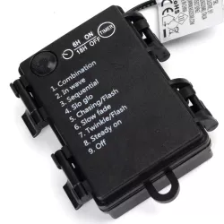 Lampki choinkowe 15mb sznur 150 led na baterie białe ciepłe 8 funkcji - 8433325297329