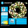 Kolorowe lampki choinkowe 10mb sznur 100 led na baterie RGBY 8 funkcji - 8433325297374