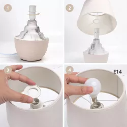 Ceramiczna lampa stołowa bez źródła światła E14 - 8433325197216