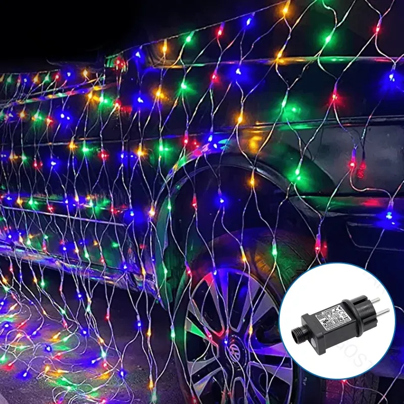 Siatka 200 led 3x1.5m kolorowa kurtyna zewnętrzna niskonapięciowa - 8433325381745