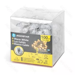 Niskonapięciowa taśma świetlna bąbelki, Ciepła biel, 10 m - 8433325381608