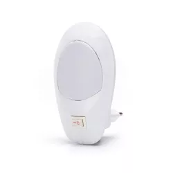 Lampka nocna LED zimna 1W/30 lm wtykana do gniazdka z wyłącznikiem - 8433325197506