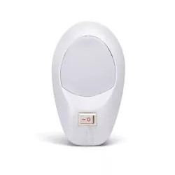 Lampka nocna LED zimna 1W/30 lm wtykana do gniazdka z wyłącznikiem - 8433325197506