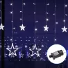Niskonapięciowe podłączane lampki sznurkowe, gwiazdy fala, zimna - 8433325366117