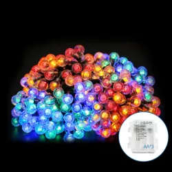 Kulki bąbelki 100led 10mb kolorowych perełek RGBY na baterie 8 funkcji - 8433325298494