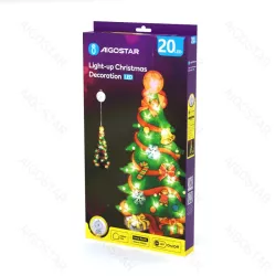 Zawieszka na baterie z przyssawką w kształcie choinki, duża, - 8433325305536