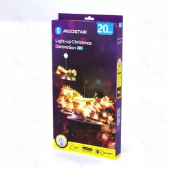 Zawieszka na baterie z przyssawką renifer, duża, Ciepła biel - 8433325305574