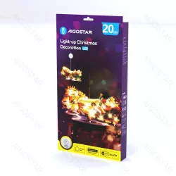 Zawieszka na baterie z przyssawką renifer, duża, Ciepła biel - 8433325305574