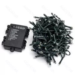 Lampki choinkowe-sznur na 3 baterie AA 200LED 10m kolorowe RGBY - 8433325297732