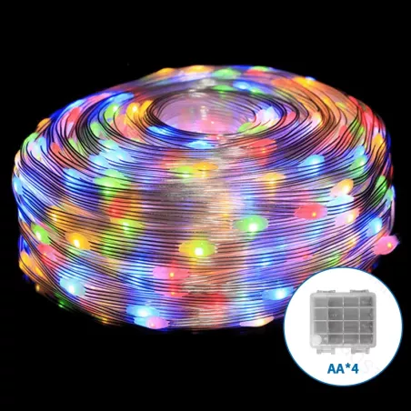 Sznurek świetlny 5mb multikolor 50 led RGB na baterie z pilotem 32 key - 8433325340148