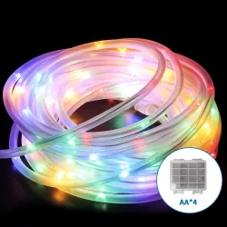 Wężyk świetlny 5m multikolor 50led Φ5 RGB na baterie z pilotem 32 key - 8433325340162