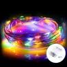 Taśma świetlna z drutu miedzianego na baterie guzikowe, RGBY, 4 m - 8433325297145