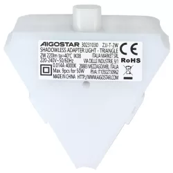 Złączka trójkąt 2W neutralny do listew led z bezcieniowym łączeniem - 8433325338787