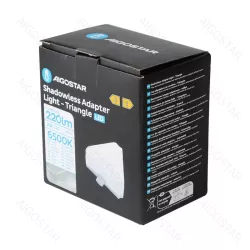 Złączka trójkąt 2W biały zimny do listew led z bezcieniowym łączeniem - 8433325338800