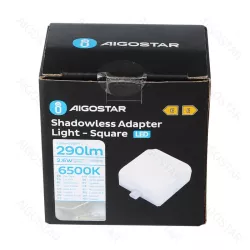 Złączka kwadrat 2W biały zimny do listew led z bezcieniowym łączeniem - 8433325338817
