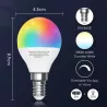 Inteligentna żarówka LED G45 E14 Wi-Fi 5W - 8433325202040
