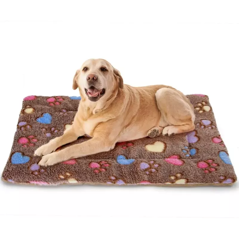 Pluszowy dywanik rozmiar L 110x75x3cm mata z futerkiem dla psa i kota - 8719138047437