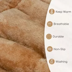 Pluszowy dywanik rozmiar L 110x75x3cm mata z futerkiem dla psa i kota - 8719138047437