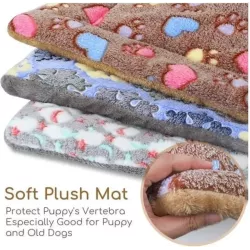 Pluszowy dywanik rozmiar L 110x75x3cm mata z futerkiem dla psa i kota - 8719138047437