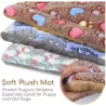 Pluszowy dywanik rozmiar L 110x75x3cm mata z futerkiem dla psa i kota - 8719138047437