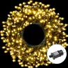 Sznur 10mb 400led Ip44 ciepłych lampek choinkowych led z zasilaczem - 8433325299958