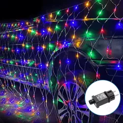 Siatka 100 led 1.5x1.5m kolorowa kurtyna zewnętrzna niskonapięciowa - 8433325300456