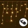 Sople 100 led ciepła fala 25 zwisów na 5m kablu długość 0.2-0.6m - 8433325300272