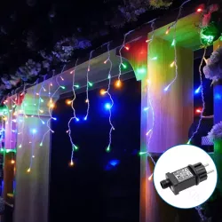 Sople 200 led kolorowa fala 50 zwisów na 10m kablu długość 0.2-0.6m - 8433325300364