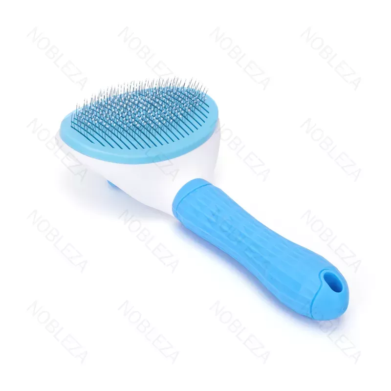 Szczotka o cienkich metalowych włosach dla psa i kota samoczyszcząca - 8719138049387