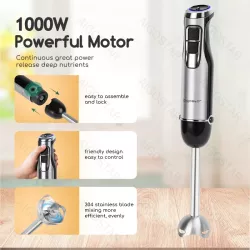 Blender ręczny Buckle 4w1 230v/1000W 2 prędkości zestaw z akcesoriami - 8433325207014