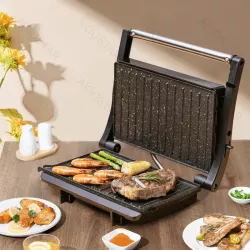 Grill Panini opiekacz z nieprzywierającą płytą ceramiczną o mocy 1000W - 8433325311353