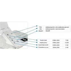 Składana lampa stołowa LED czerwona 10W 3300-6000K dotykowa typ żuraw - 8433325178673