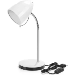 Lampa biurkowa elastyczna H280mm bez źródła światła Biała E27/320V - 8433325182229