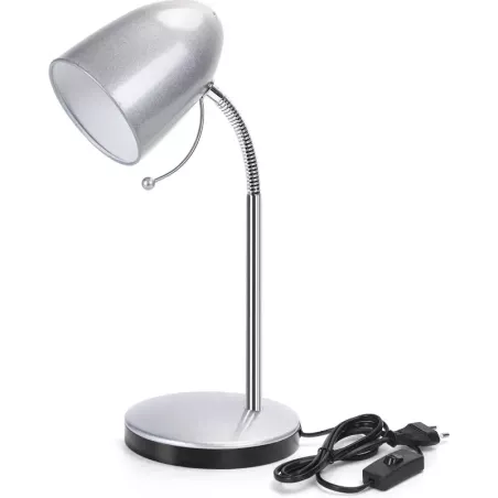 Lampa biurkowa elastyczna H280mm bez źródła światła Srebrna E27/320V - 8433325182236