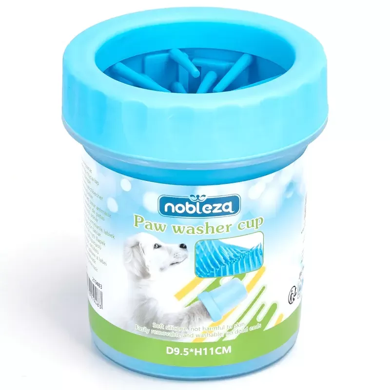 Kubek do mycia łap D9.5xH11cm silikonowy czyścik miękka szczotka - 8719138219483