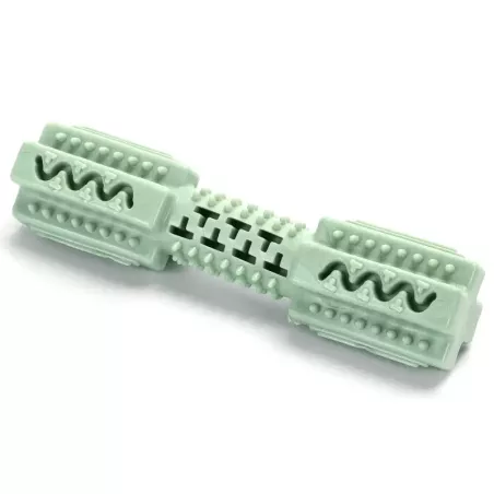 Kość dla psa gryzak gumowa zabawka z wypustkami do czyszczenia zębów - 8719138215331