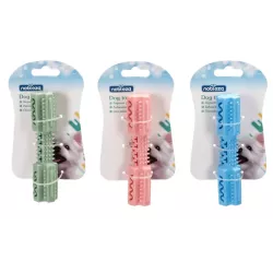 Kość dla psa gryzak gumowa zabawka z wypustkami do czyszczenia zębów - 8719138215331