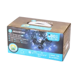 Solarna taśma świetlna G50 z drutu miedzianego, Zimna biel, 5m - 8433325329112