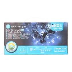 Solarna taśma świetlna G50 z drutu miedzianego, Zimna biel, 5m - 8433325329112