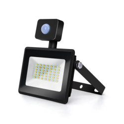 LED Ultracienki reflektor z czujnikiem czarny 50W Odlewanie - 8433325198435