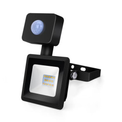 LED Ultracienki reflektor z czujnikiem czarny 10W Odlewanie - 8433325198442
